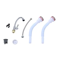 Outsunny Indoor Picnic Table Portable Folding Fish Cleaning Cutting Table Camping Kitchen Faucet Sink - White(m-10)