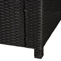 Outsunny Rattan Wicker Sofa Patio Chair w/ Weather-Resistance & Washable Cushion Cover - Pool/Patio/Spa(m-10)