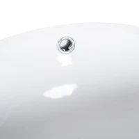 Kleankin 34” Modern Single Ceramic Sink Bathroom Vanity Set - Soft Grey(m-7)