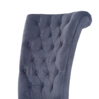 HOMCOM Retro High Back Armless Chair, Button-Tufted, Thick Padding, Royal Design for Living Room, Bedroom(m-9)