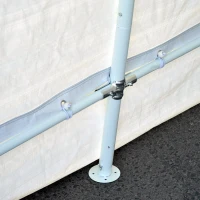 Outsunny 12' x 20' Heavy Duty Enclosed Vehicle Shelter Carport Tent - Gray(m-7)