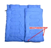 Outsunny Camping Two-Person Double Wide Sleeping Bag With Pillows - Blue / Black(m-4)