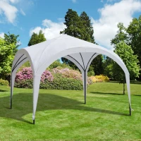 Outsunny 10’ x 10’ Outdoor Portable Dome Canopy Tent Sunshade Cover - White(m-1)
