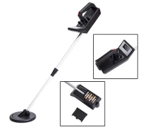 Outsunny Outdoor Gold Hunter Coin Finder Metal Detector - Black(m-4)