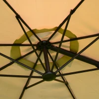 Outsunny 9.5' Outdoor Market Patio Umbrella with Tilt and Crank - Khaki(m-11)