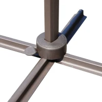 Outsunny 9.5' Outdoor Market Patio Umbrella with Tilt and Crank - Khaki(m-12)