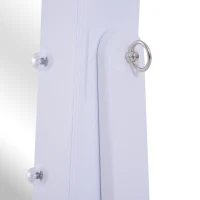 HomCom 58" Lockable LED Lighted Jewelry Storage Cabinet Armoire with Full-Length Mirror - White(m-9)