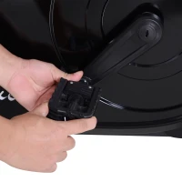 Soozier 2-in-1 Stationary Exercise Bike and Tabletop Workstation with LCD Monitor  Black(m-11)