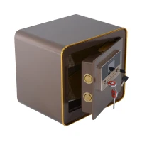 HomCom 16” x 12” x 14” LCD Digital Security Storage Safe Box - Brown(m-4)