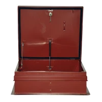 HomCom 30" x 36" Industrial Galvanized Steel Roof Hatch – Red(m-2)