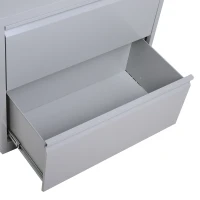 Vinsetto 2 Drawer File Cabinet Metal Storage Chest Home Office - Grey(m-9)