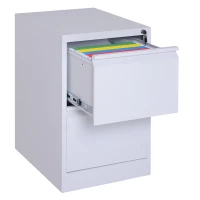 Vinsetto 28" Metal 2 Drawer Vertical Locking Office Filing Cabinet - White(m-3)