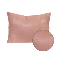 Stratton Pink Faux Leather Lumbar Pillow(m-3)