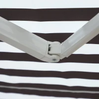 Outsunny 10' x 8' Retractable Sun Shade Patio/Window Awning that Opens Smooth & Quietly Reducing Heat in Your Home - White/Coffee(m-14)