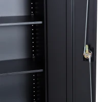 Vinsetto 72” Tall Steel Large Freestanding Commercial Warehouse Utility Storage Cabinet - Black(m-9)