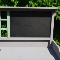 Outsunny Outdoor Rustic Wooden Potting Bench Garden Planting Table with Storage(m-8)