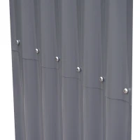 Outsunny 83" Steel Sturdy Firewood Covered Shed Storage Rack - Gray(m-10)