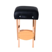 HomCom 22" Portable Massage Stool and Pillow Set - Black(m-5)