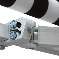 Outsunny 10' x 8' Retractable Sun Shade Patio/Window Awning that Opens Smooth & Quietly Reducing Heat in Your Home - White/Coffee(m-13)