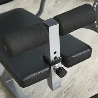 Soozier Adjustable Leg Extension and Curl Training Machine Home Gym Fitness - Black/Grey(m-11)