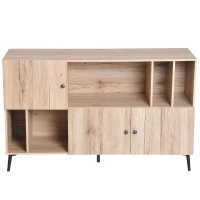 HomCom 47" Contemporary Sideboard Buffet Table Storage Cabinet - Oak(m-5)