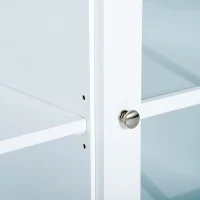 HomCom 56" Modern Country Media Storage Entertainment Center TV Stand - Matte White(m-7)