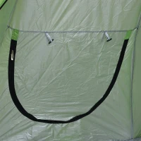 Outsunny Portable Automatic Pop Up Sun Protection Beach Tent Cabana with Door - Green(m-13)