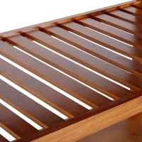 HomCom 44" 3-Tier Rubberwood Kitchen Island Cart on Wheels - Brown(m-10)