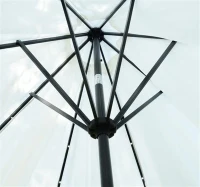 Outsunny 9' Outdoor Patio Umbrella w/ Tilt & Solar Powered LED Lights - Cream White(m-4)