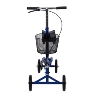 HomCom Steerable Knee Walker Scooter with Basket - Blue(m-7)