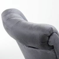 HOMCOM Retro High Back Armless Chair, Button-Tufted, Thick Padding, Royal Design for Living Room, Bedroom(m-6)