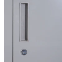 Vinsetto 71" 2 Tier Freestanding Steel Metal Lockable Employee Wall Locker Storage Cabinet - Grey(m-11)