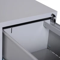 Vinsetto 28" Metal 2 Drawer Vertical Locking Office Filing Cabinet - Grey(m-12)