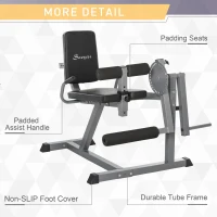 Soozier Adjustable Leg Extension and Curl Training Machine Home Gym Fitness - Black/Grey(m-6)