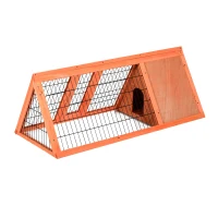 PawHut 47" Portable Waterproof Outdoor Wooden A-Frame Rabbit / Small Animal Hutch(m-7)