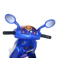 Aosom 6V Kids Ride On Moped Scooter Electric with Headlight and Music - Blue(m-4)