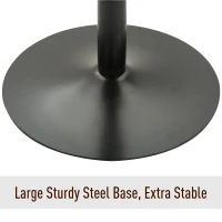 HOMCOM Rustic Industrial Bar Height Pub Table, 42"H, Metal with Elm Wood Top, Perfect for Casual Dining & Entertainment Spaces(m-5)