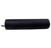 Soozier 25" Full Round Faux Leather Bolster Lumbar Support Massage Pillow - Black(m-2)