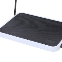 HOMCOM Folding 3 Step Stool Ladder with Safety Rails and Tool Bag Holder(m-10)