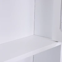 Kleankin Wall Mounted Bathroom Storage Cabinet with Mirror and Double Doors - White(m-9)