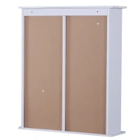 HomCom 23.5" W x 28" H Wooden Wall Mounted Bathroom Storage Cabinet - White(m-5)