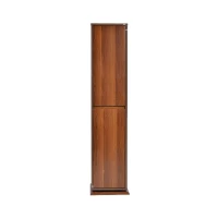 HomCom Swivel Storage Mirror Cabinet - Brown(m-2)
