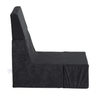 HomCom Fold Down Chair Flip Out Chair - Black(m-5)