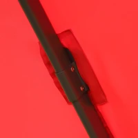 Outsunny 9.7ft Offset Umbrella Cantilever Hanging Umbrella 360 Degree Rotation with Cross Base(m-6)