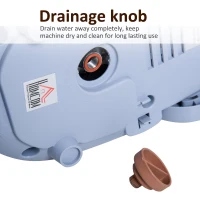 HomCom 1.7 Liter 1200W Upright Full Size Clothing Steamer with Fabric Brush and Garment Hanger - White / Grey(m-8)