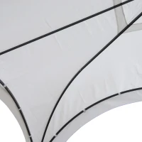 Outsunny 10’ x 10’ Outdoor Portable Dome Canopy Tent Sunshade Cover - White(m-7)