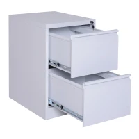 Vinsetto 28" Metal 2 Drawer Vertical Locking Office Filing Cabinet - White(m-6)