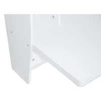 HomCom Floating Wall Mount Office Computer Desk with Storage - White(m-8)
