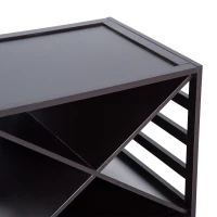 HomCom 16 Bottle Design Modern Wooden Stackable Tabletop Wine Bottle Organizer(m-7)