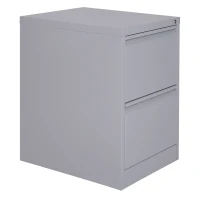 Vinsetto 28" Metal 2 Drawer Vertical Locking Office Filing Cabinet - Grey(m-6)